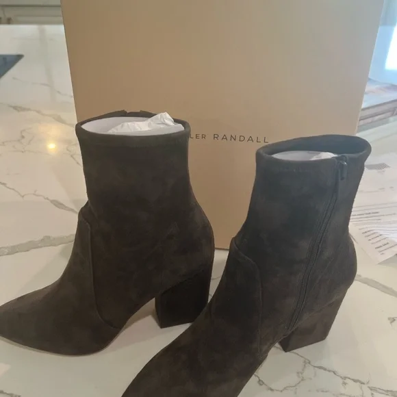Loeffler Randall Brown Suede Isla Bootie - Picture 13 of 14